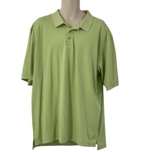 Tehama Mens‎ Short Sleeve Pima Cotton Golf Polo Shirt Lime Green Hang'em Dry XXL